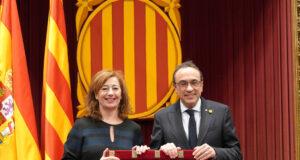 Rull i la Mesa del Parlament reben Armengol a la cambra