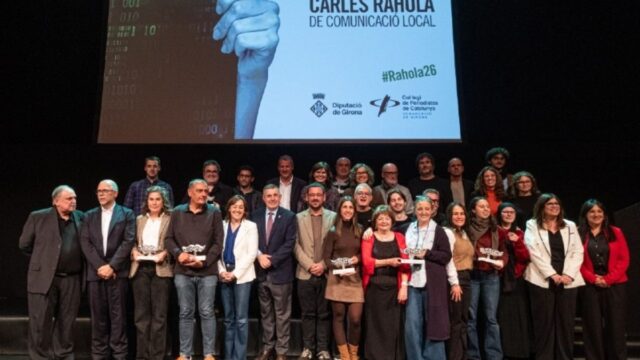 Imatge del lliurament dels Premis Carles Rahola de Comunicació Local (Diputació de Girona)