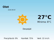 El temps a Olot avui, 7 de Abril de 2026