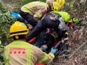 Sant Joan les Fonts viu aquest complicat rescat en plena zona forestal
