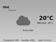 El temps avui 1 de Maig de 2026 a Olot segons l’AEMET