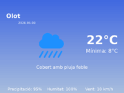 Predicció meteorològica: Olot, 3 de Maig de 2026