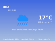 Predicció meteorològica: Olot, 16 de Maig de 2026