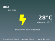 Previsió de l’AEMET a Olot avui 1 de Juny de 2026