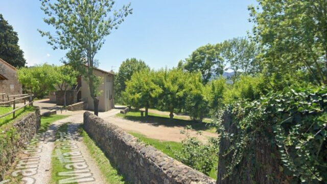 Imatge de la zona on s'ha produït l'accident (Batet de la Serra, Olot)