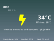 AEMET: El temps per a Olot – 21 de Juliol de 2026