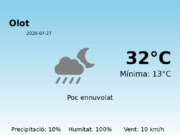 AEMET: El temps per a Olot – 27 de Juliol de 2026